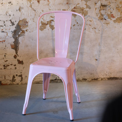 Light Pink Armless Chair (Set Of 2) by paj interiors
