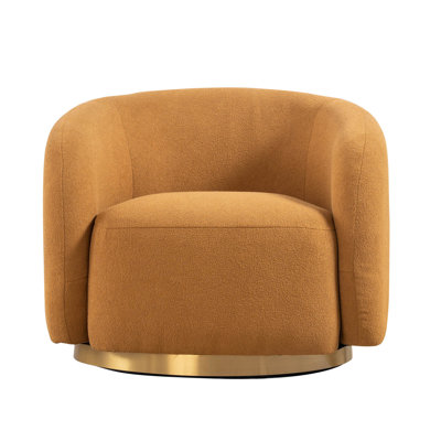 Dove Upholstered Swivel Chair by RELUXE HOME LLC