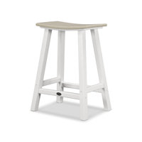 POLYWOOD Contempo 24" Saddle Counter Stool by POLYWOOD