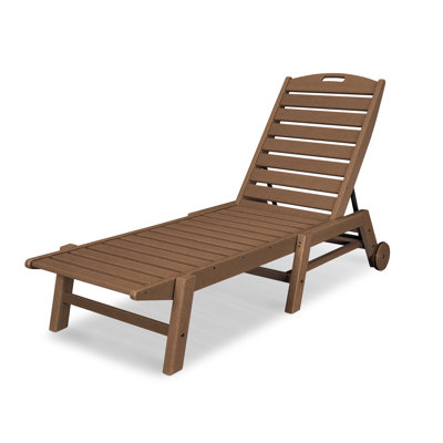 Lakeside POLYWOOD Nautical Chaise with Wheels by POLYWOOD