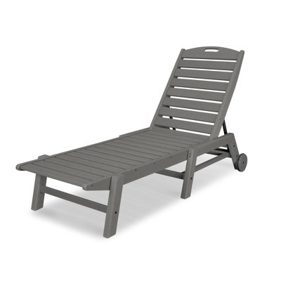 Lakeside POLYWOOD Nautical Chaise with Wheels by POLYWOOD