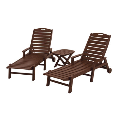 POLYWOOD Nautical 3-Piece Chaise Set