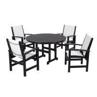 POLYWOOD Coastal 5-Piece Round Farmhouse Dining Set by POLYWOOD