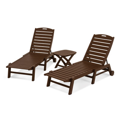 POLYWOOD Nautical 3-Piece Chaise Set