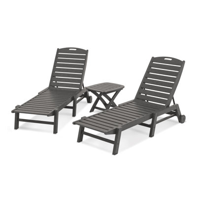 POLYWOOD Nautical 3-Piece Chaise Set by POLYWOOD