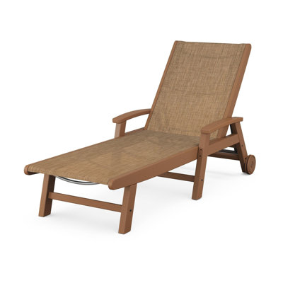 POLYWOOD Coastal Chaise with Wheels by POLYWOOD