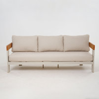 Riyadh Aluminum 3 Person Sofa With Olefin Cushion by Grand Patio