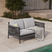 Arlend Loveseat And Removable Olefin Cushions by Hokku Designs
