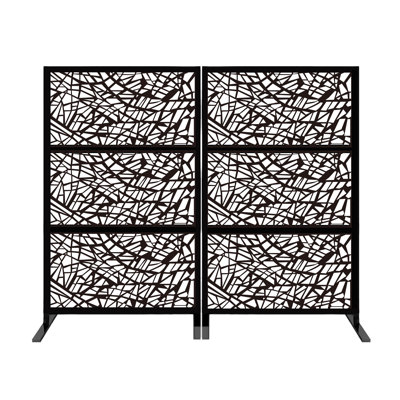 6.5 ft. H x 4 ft. W Laser Cut Metal Privacy Screen by Porpora