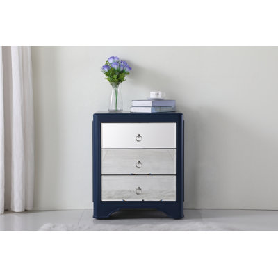Cosmo 3 - Drawer Mirrored Accent Chest by Prestige