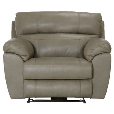 Alonii 45" Wide Leather Match Standard Recliner by Wade Logan