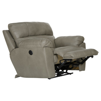 Alonii 45" Wide Leather Match Standard Recliner by Wade Logan