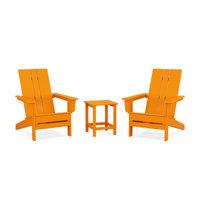 POLYWOOD x ALLModern Outdoor Adirondack Chair With Table by AllModern