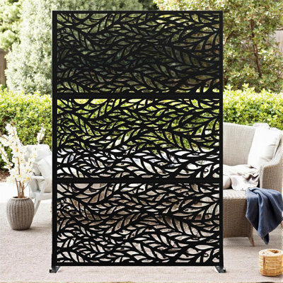 47" L X 72" H Metal Outdoor Privacy Screens & Panels For Patio Balcony by Yuan Home