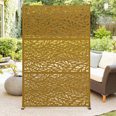 47" L X 72" H Metal Outdoor Privacy Screens & Panels For Patio Balcony by Yuan Home