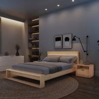 Deangelis Queen Size 4 Piece Bedroom Set with Headboard with Integrated Lighting by Orren Ellis