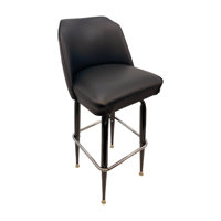 Tufted Button Upholstered Bucket Swivel Bar Stool by Richardson Seating