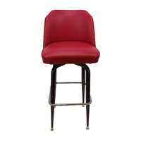 Tufted Button Upholstered Bucket Swivel Bar Stool by Richardson Seating