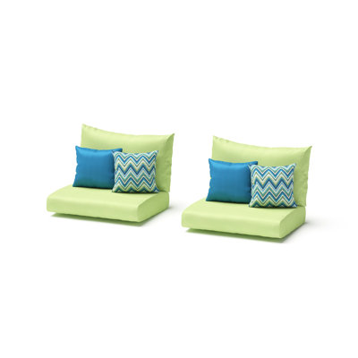 Balceta Modular Outdoor SunbrellaArmless Chair Cushion Covers by RST Brands