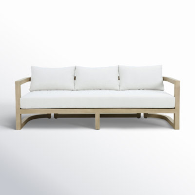 Emory 3-Person Acacia Wood Seating Sofa With Light Teak Finish by Birch Lane