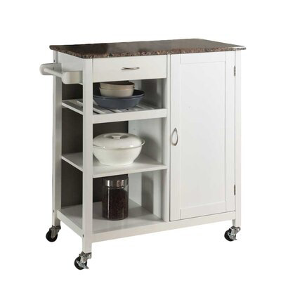 Auden Marble Finish Top Kitchen Storage Cabinet Cart by Red Barrel Studio