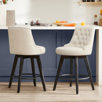Arjean Tufted Swivel Stool by Lark Manor