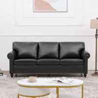 Boel 83.86" Vegan Leather Sofa by Red Barrel Studio