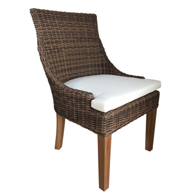 Engel Patio Dining Side Chair with Cushion by Rosecliff Heights