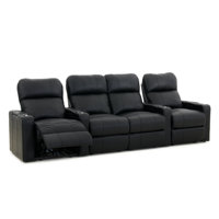 Roju Leather Home Theater Row Seating (Row of 4) by Red Barrel Studio