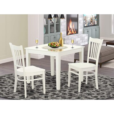 Hillhouse 2 - Person Solid Wood Dining Set by Red Barrel Studio
