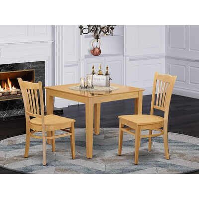 Hillhouse 2 - Person Solid Wood Dining Set by Red Barrel Studio
