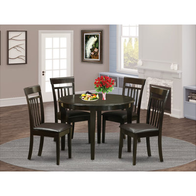 Hillhouse Rubberwood Solid Wood Dining Set by Red Barrel Studio