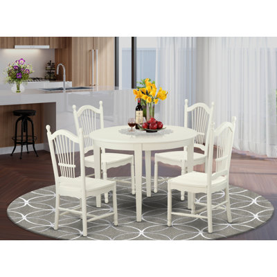 Hillhouse Rubberwood Solid Wood Dining Set by Red Barrel Studio