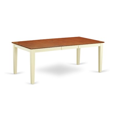 Loraine Butterfly Leaf Rubberwood Solid Wood Dining Table