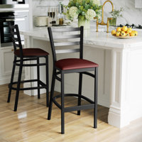 Brixton Hercules Series Ladder Back Metal Restaurant Barstools by Lark Manor