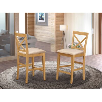 X-Back counter height dining chairs - Rubberwood Structure counter height dining chairs set of 2