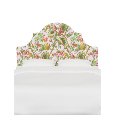 Red from Scalamandre Crafted by Cloth & Company Geneva Headboard in Pattern