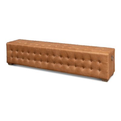 Beam Genuine Leather Bench by Sarreid Ltd