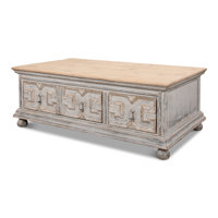 Shoreline Solid Wood Coffee Table with Storage by Sarreid Ltd