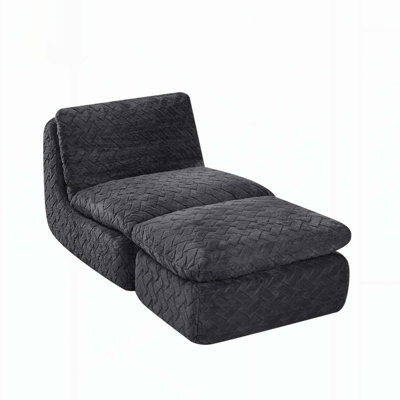 Full Compression Swivel Sofa Chair with Ottoman, Ideal for Relaxing, Gaming, Reading, and Napping in Any Comfortable Space. by R&M Furniture