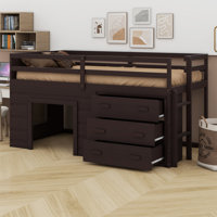 Loft Bed With Drawers And Shelf by Harriet Bee