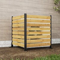 2 Panels 38.5"W Wood Fence Cedar Wood Privacy Screen 55