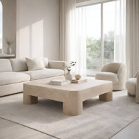 Seraphina Solid Wood Square Coffee Table by Loon Peak