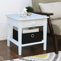 Tillar Solid Wood End Table with Storage by Rosecliff Heights