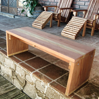 Montserrat Wooden Pinic Bench by Rosecliff Heights