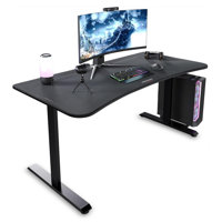 RESPAWN Gaming Desk - Computer Desk With Mouse Pad, PC Workstation With Cable Management, Home Office Gaming Table - Black by Respawn