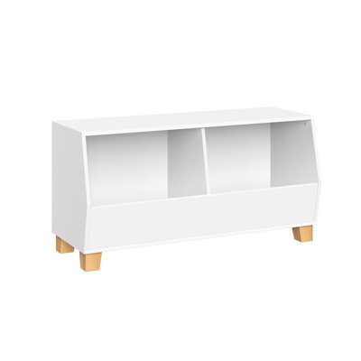 RiverRidge Kids Catch-All 35in Toy Storage Organizer with 3 Cubbies and 2 Storage Compartments - White by RiverRidge Home