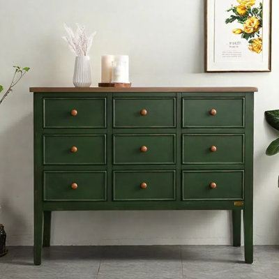 Nine-Drawer Entryway Accent Chest Sideboard by Ruthber Solutions