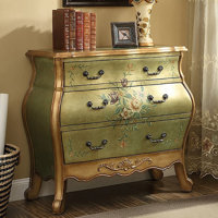 Vintage Three-Drawer Hand-Painted Accent Chest by Ruthber Solutions