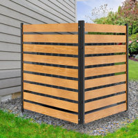 Air Conditioner Fence Outdoor Privacy Fence Screen, Metal Stake Wood Fence Panels For Outside by ShangQuan WuLiu